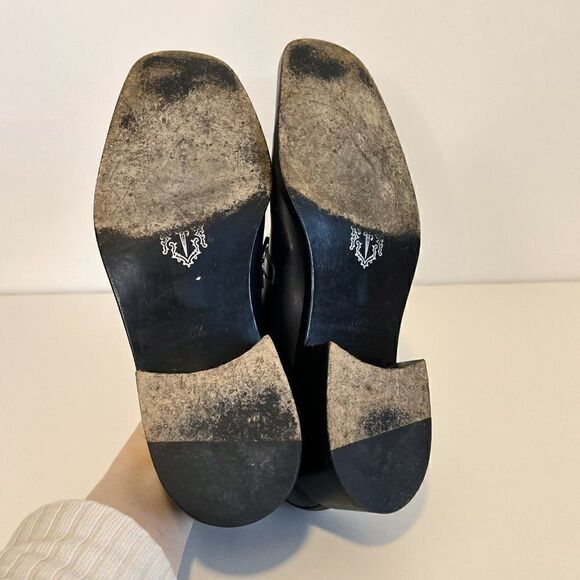 Cesare Paciotti Black Leather Square Toe Slip On Loafer - Picture 5 of 7